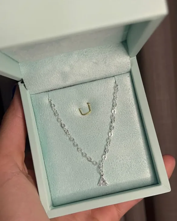 Pulseira triângulo pêndulo em prata 925
